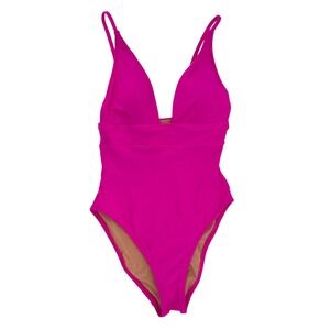 J.Crew Women Pink One-Piece Swimsuit Barbie Vacation Resort Preppy Summer Size 2